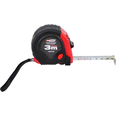 Awtools miara zwijana czerwono-czarna 10m x 25mm