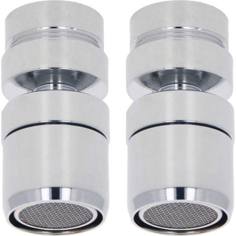 Lot de 2 Aérateurs Robinet Filetage Interne 19mm Chromé Salle De Bain Cuisine (1/5)