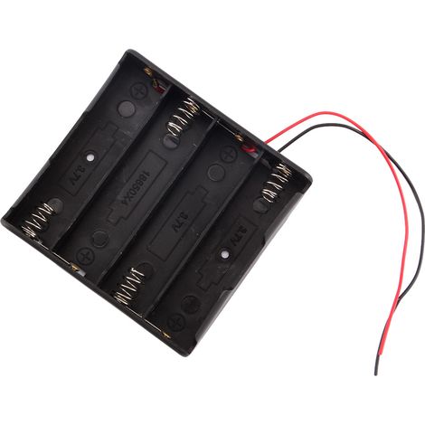 Boîtier de rangement en plastique pour batterie rechargeable 18650 avec câble. (1/5)