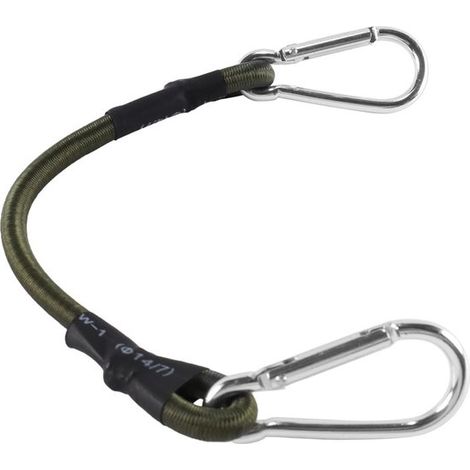 Dailygoods, Cuerda elástica de 8 mm de grosor, 4 piezas, Hebilla de montañismo, Camping, Equipaje, Material de goma, 30 cm, Cuerda elástica (1/5)