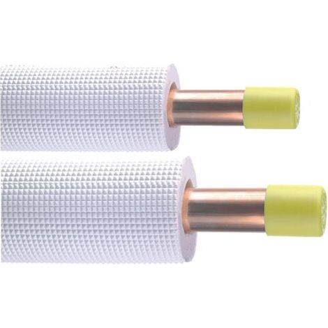 Liaison frigorifique double tube cuivre 0708 pré-isole 1/4'-5/8'