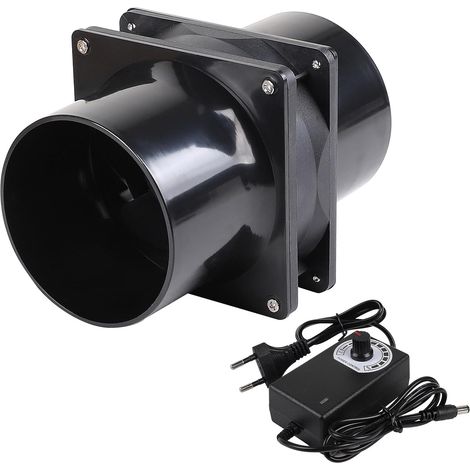 Extracteur d'air 100mm avec Régulateur de Vitesse, Ventilation Extracteur avec Dair 2 raccords, Ventilateur de Conduit, pour Cuisines Salles de Bain Sous-sol (1/5)