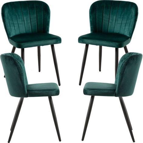 Packs Sillas Comedor - Pack 4 Sillas Luk Terciopelo - Verde