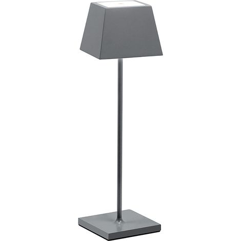 Siesta Lampe De Table Led Portable 2,2W Ip54 Cct 2700-3000K Dimmable Tactile - Structure En Aluminium Moulé Sous Pression - Coloris Gris (1/5)