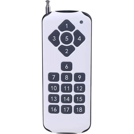 Accessoires pour outils multifonctions - Télécommande RF ASK 18 canaux 433 MHz 18 touches, émetteur sans fil haute puissance pour alarme de commutation - (Couleur : blanc) (1/4)