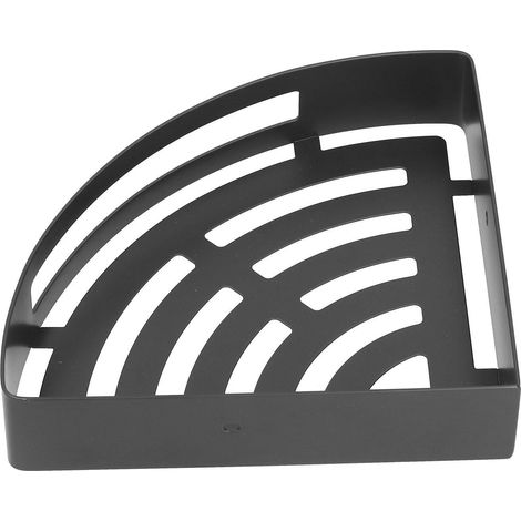Étagère de douche d'angle en acier inoxydable 304, support de rangement triangulaire pour salle de bain (noir) (1/5)