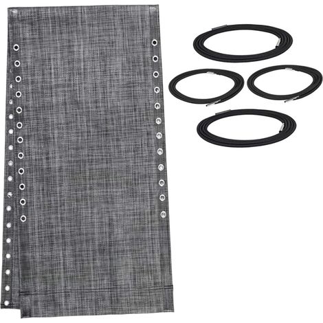 Universeller Ersatzstoff für Lounge-Sessel, Relaxsessel, Anti-Schwerkraft-Sessel und elastische Stuhlbezüge, 43 x 160 cm, (schwarz und grau)