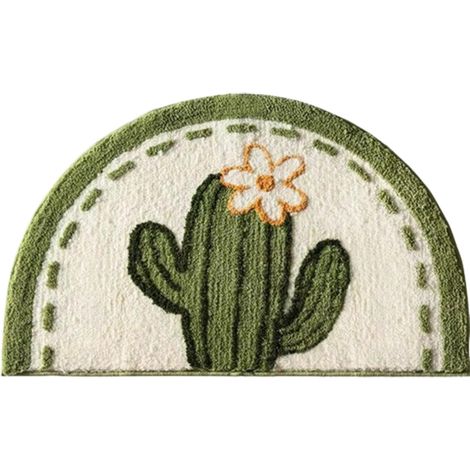 Tapis De Salle De Bain - Cactus - En Matière Résistante À L Usure - Pour Intérieur Et Extérieur - Disponible En Taille Petite Moyenne Grande (1/5)