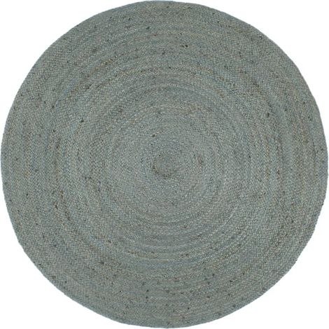 Teppich Handgefertigt Jute Rund 240 cm Olivgrün