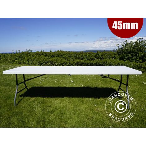 Folding Table 240x76x74 cm, Light Grey (1 pc.) - Dancover