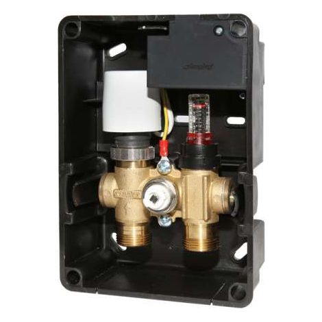 Flamco RTL-TH Basic Kombibox ohne Raumtemperaturregler G 3/4" Außengewinde Eurokonus, Messing, Kunststoff Blende, Weiß (1/2)