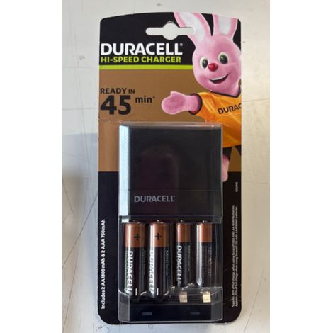 Caricabatterie Duracell CEF27 nero compatto