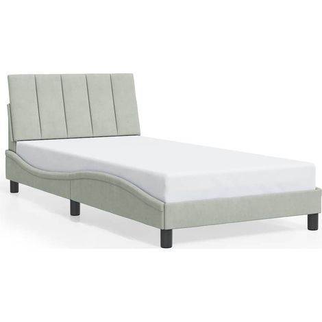 Maison Exclusive - Giroletto senza Materasso Hanko Grigio Chiaro 100x200 cm Velluto (1/5)