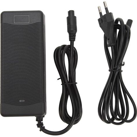 Chargeur pour trottinette électrique 54,6 V 2 A - Adaptateur secteur vélo électrique résistant à la chaleur, anti-interférences, protection contre les coupures de courant, entrée 100-240 V prise europ (1/5)