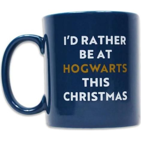 Mug - - Château de Poudlard à Noël - 400 ml - Bleu - Compatible lave-vaisselle et micro-ondes (1/3)