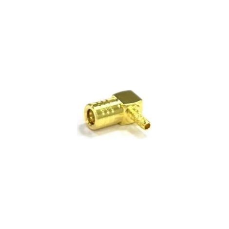 Connecteur coaxial RS PRO Femelle à angle droit, raccordement A sertir 50O Montage sur câble ( Prix pour 1 )