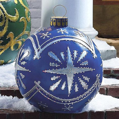Boule De Noel Gonflable - 61 Cm - Transparente Et Décorée - Pour Extérieur Et Intérieur - 1 Pièce (1/5)