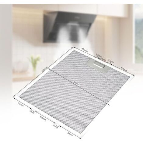 Aimoonsa – Confezione da 2 filtri universali in alluminio 320 x 260 mm – 5 strati per cappe aspiranti – Filtro antigrasso in metallo (1/4)