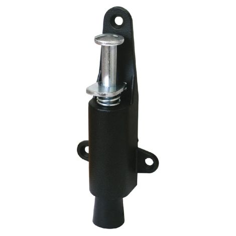 Arret de porte a' pe'dale Art.145 en aluminium peint hauteur 15 cm course maximum 25 mm finition noire
