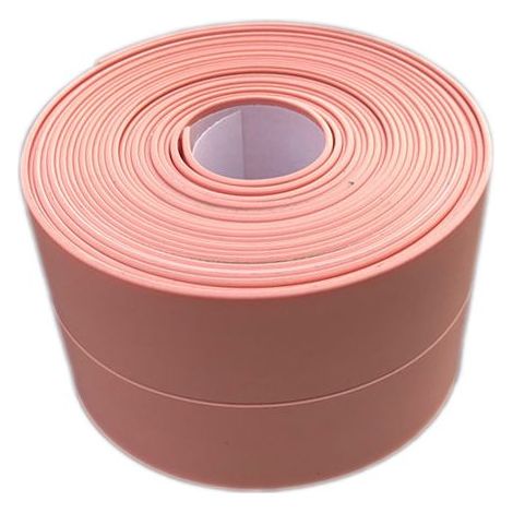 (2 pièces Rose)Plinthe souple - Bande d'extrémité pour cuisine et salle de bain 22 mm 3,2 m, joint auto-adhésif, bande pliante flexible, joint d'étanchéité (1/5)