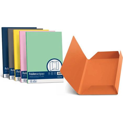 Confezione 25 Cartelline 3 Lembi Arancio