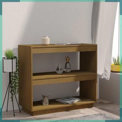 810882 Bibliothèque Marron miel 80x35x71 cm Bois de pin massif (1/5)