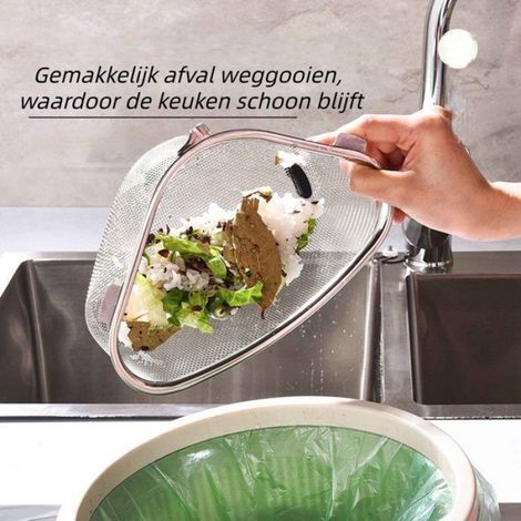 1 pièce - Rangement pour évier - Panier égouttoir en acier inoxydable pour lave-vaisselle - Filtre anti-obstruction pour rest Femeo (1/5)