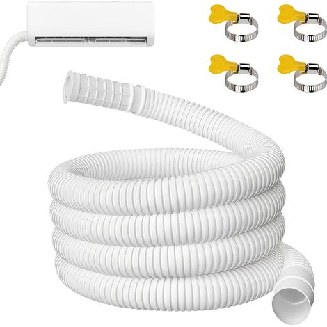 Tuyau De Vidange Flexible Pour Climatiseur Et Déshumidificateur, 5m Tuyau Condensat Clim Ø16mm, Tuyau de Vidange pour Climatiseur, Tuyau de Condensat Climatiseur Clim, Avec Colliers de Serrage (1/5)
