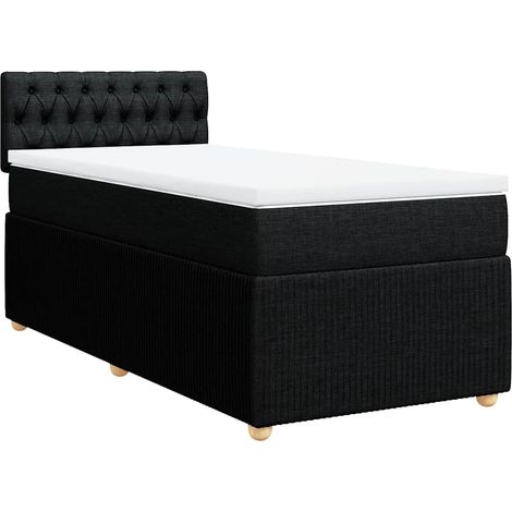 Maison Exclusive - Boxspringbett mit Matratze Schwarz 100x200 cm (1/5)