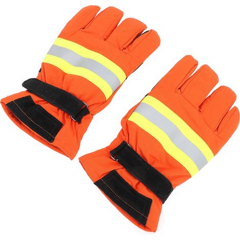 paire de gants de pompier résistants à la chaleur, imperméables, antidérapants et ignifugés avec bandes réfléchissantes pour hommes et femmes (1/5)