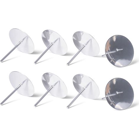 8x Novaliv Kerzenständer Kerzenpick, Kerzenpin, Kerzenhalter, 8x Mit Dorn 8 cm Silber (1/5)