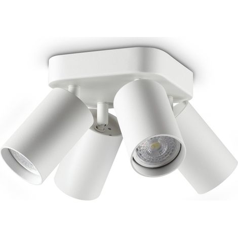 Ideal Lux Plafoniera moderna DYNAMITE 4 luci GU10 bianco metallo
