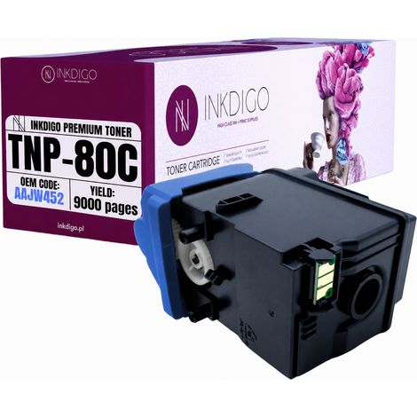 Tóner Inkdigo TNP80C compatible con Konica Minolta Bizhub C3320i con certificación TÜV. (1/5)