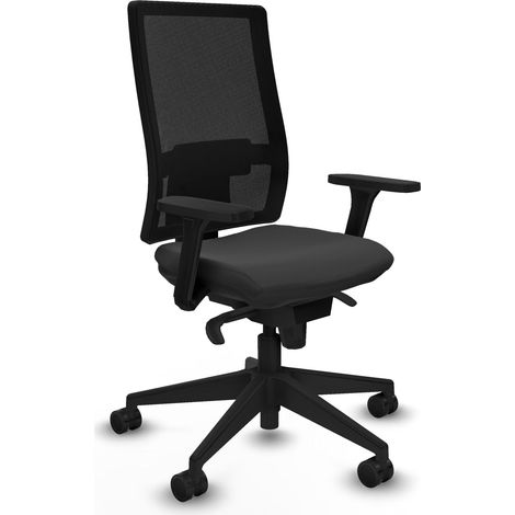 Bürostuhl piqueras y crespo Horna schwarz Mesh und Kunstleder