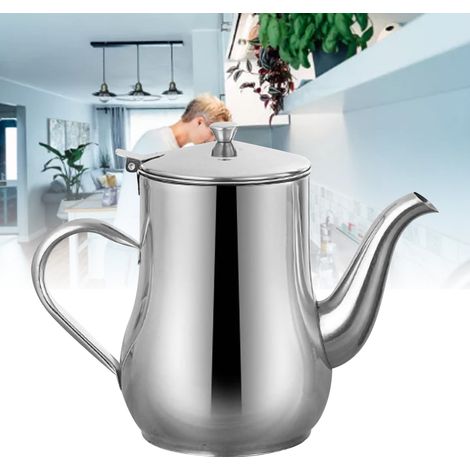Bidon à huile en acier inoxydable 70oz avec filtre, résistant à la chaleur et étanche pour cuisine, idéal pour vinaigre et huiles