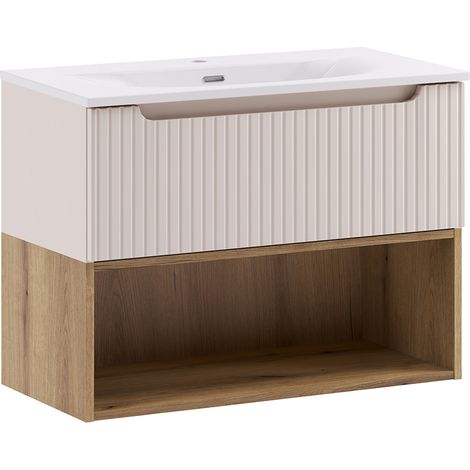 Mobile bagno con lavabo Riva cachemire 80cm