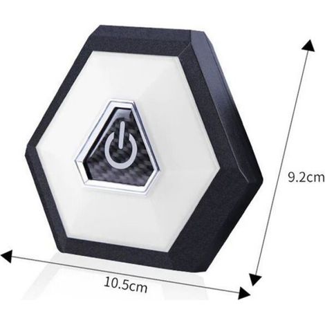 Plafonnier Auto - LED Rechargeable - Éclairage Intérieur Voiture Magnétique - 10,5 x 9,2 x 1,2 cm - Batterie Lithium 320 mAh - 1 Pièce (1/5)