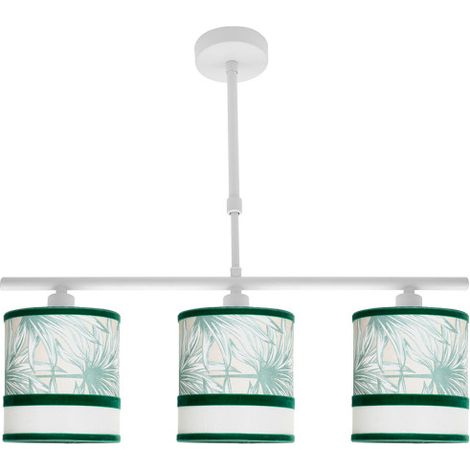 lampada caledonia 3xe14 bianco/verde regx55x14cm