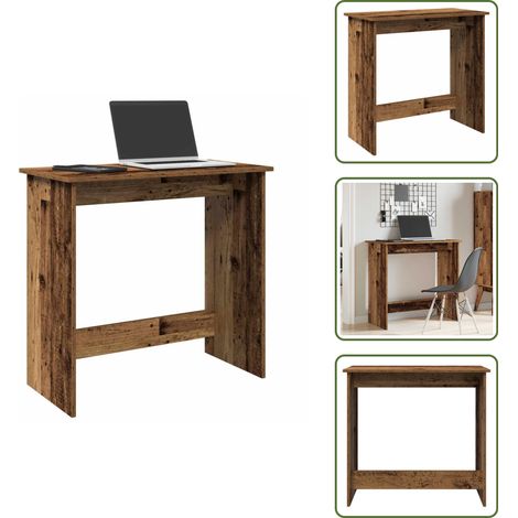 Bureau style vieux bois 80x40x75 cm bois d'ingénierie - Bureau - Bureaux - Bureau - Bureau D'ordinateur (1/5)