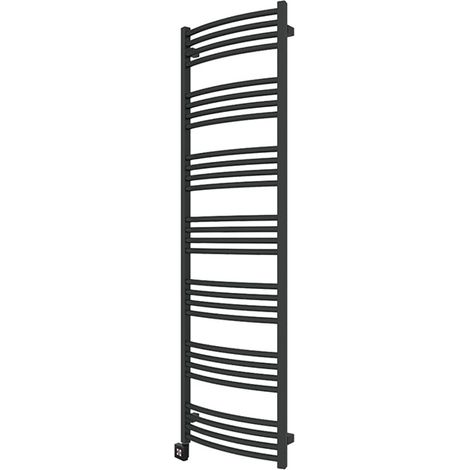 Sèche-serviette électrique noir de 1860mm de haut et 600mm de large - 1000 Watt - LEN1860/600E1N