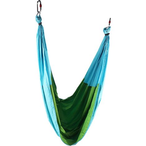 Anti-Schwerkraft-Aerial-Yoga-Fitness-Hängegriff-Inversions-Trapezschaukel-Hängematte (Blaugrün)