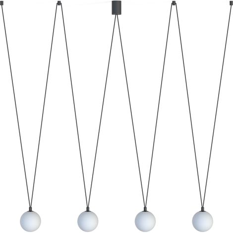 Lustre moderne 4 globes blancs Nowodvorski SLING IV (1/2)