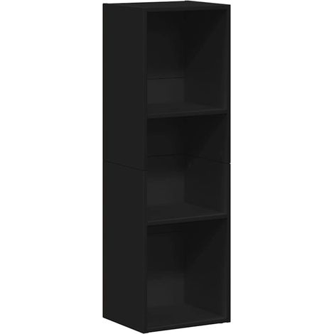 Maison Exclusive - Estantería libros/mueble TV contrachapada negr (1/5)