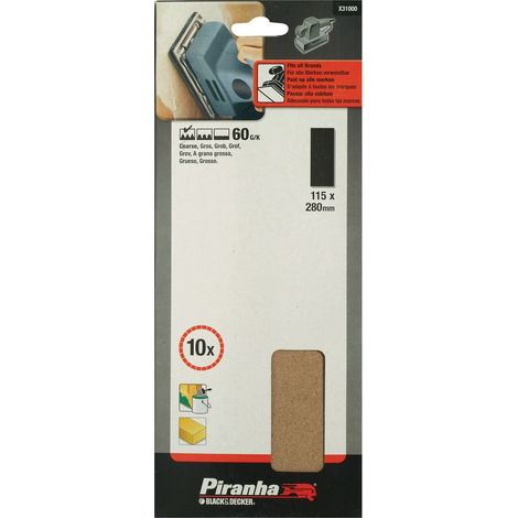 Nastri abrasivi 115x280 mm grana 60 per levigatrici orbitali Black and Decker (1/2)
