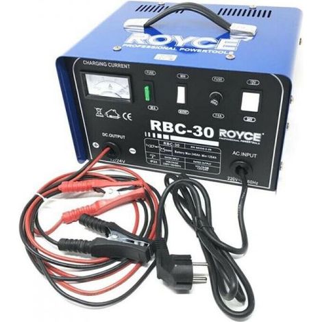 CARICA BATTERIA 12-24V 30A AUTO MOTO CAMPER BARCA CARICABATTERIE PORTATILE