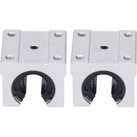Coussinet linéaire SBR20UU avec support en aluminium, rail de guidage coulissant à boîtier ouvert, module de mouvement linéaire, kit de 2 pièces pour CNC et automatisation. (1/5)