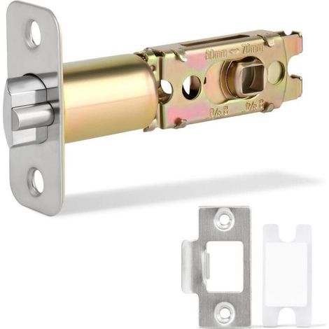 Doublure Porte - Plaque Soufflet T - Boîtier Boucle - Vis Inclus - Acier Massif - Pour Serrure Entrée - Lot de 4 Pièces (1/4)