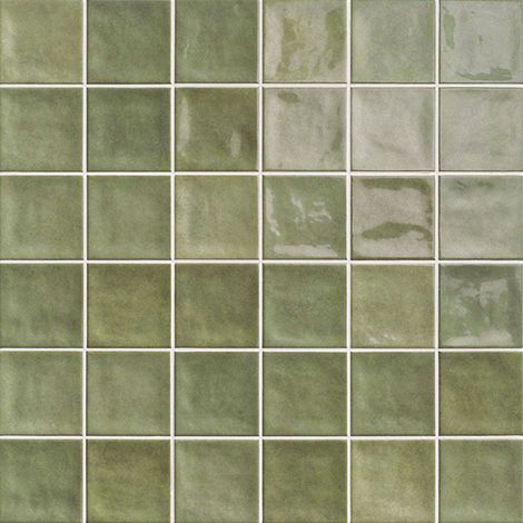 Mainzu Ceramica – Carrelage mur effet zellige chaouen forest 10x10 cm – Grès pâte rouge pour salle de bain et cuisine – Reflex Boutique (1/3)