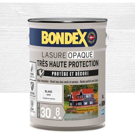 Bondex Satinierender Decklack Weiß 5 Liter für Holz im Außenbereich