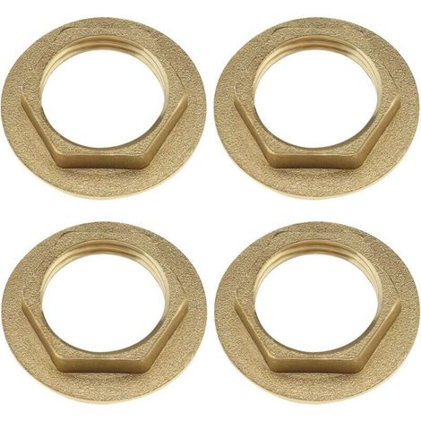 The Lord of the Tools 4pcs 1/2 pouce Écrou Arrière à Bride Robinet en Laiton Écrou de Raccord de Plomberie pour Robinets de Lavabo Salle de Bain Raccords de Plomberie Accessoires Matériel